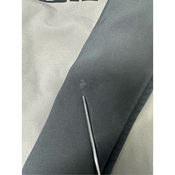 NEW BALANCE MENS GRAY/BLACK ZIP UP Fleece LINED 2in 1 JACKET Sz L No Hood *Notes - Picture 9 of 16